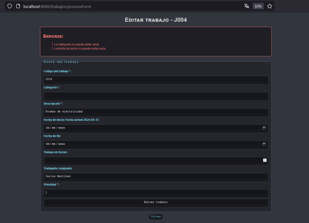 Task Edit Errors