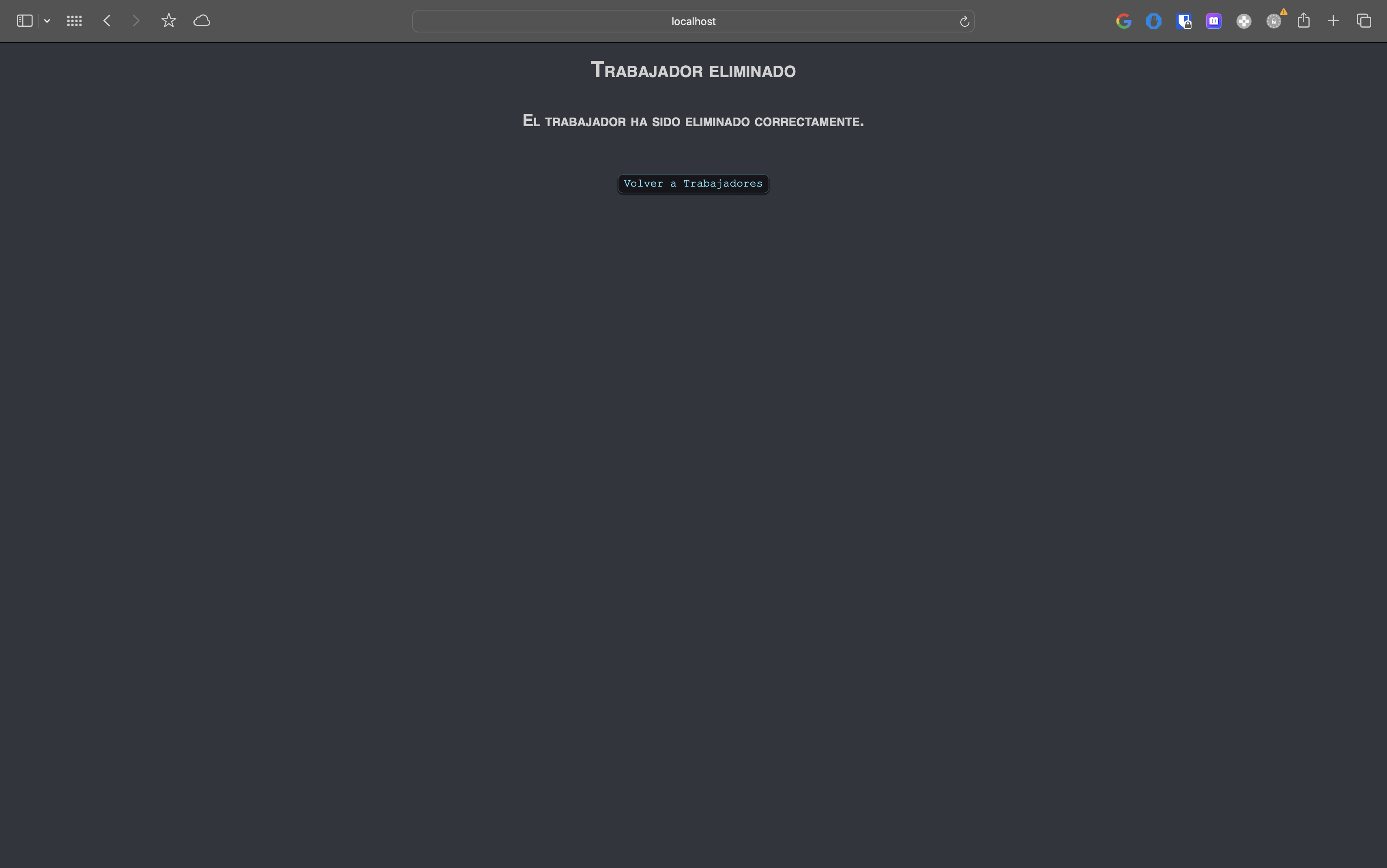 Delete success screenshot